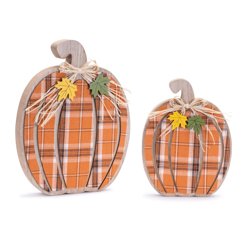 Ensemble de 2 citrouilles à motif moisson
