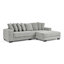 Canapé modulaire rembourré en L Corduroy-1529189484