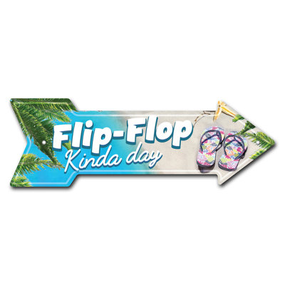 Décoration murale amusante Flip Flop Kinda Day