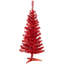Arbre de Noël artificiel Tinsel - 3 pi - rouge - lumières claires-106854091