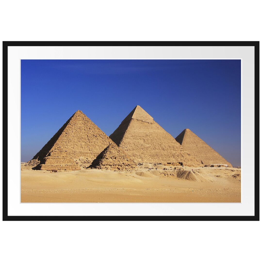 Pyramiden von Gizeh Gerahmte Wand Fotodruck Poster