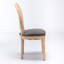 Chaise en bois massif à dossier en rotin-1355978452