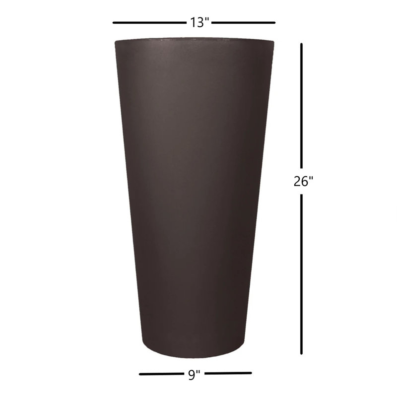 Laura-May Pot Planter, Espresso, 30" H x 14" W x 14" D