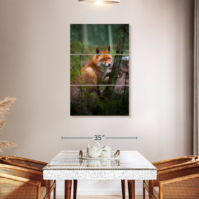 Brampt Wild Forest Fox, 45" H x 28" W