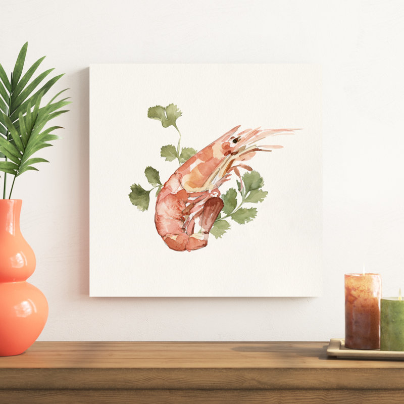 Crevettes pour le dîner I, H 20 po x l 20 po x P 1,25 po