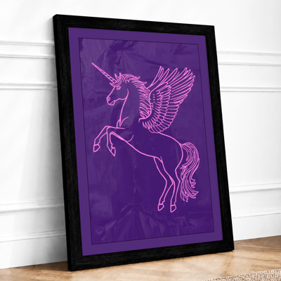 Winged Unicorn Fantasy - Framed Print