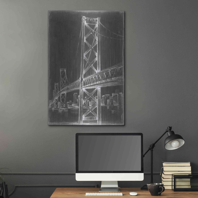 «Suspension Bridge Blueprint I» par Ethan Harper, H 36 po x l 24 po