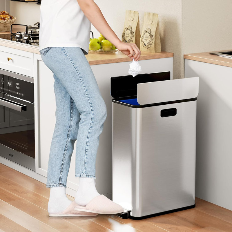 56L/14.8Gal Step-On Kitchen Trash Can
