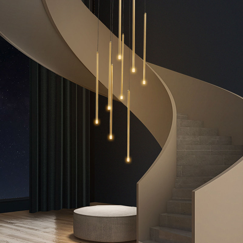 Cracraft 8 - Light Gold LED Cluster Pendant