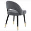 Chaises d'appoint arquées grises et noires (ensemble de 2)-1914426298