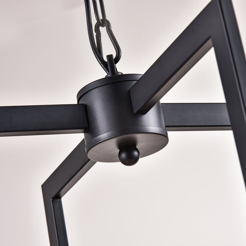 Eustice 4 - Light Dimmable Lantern Square / Rectangle Chandelier
