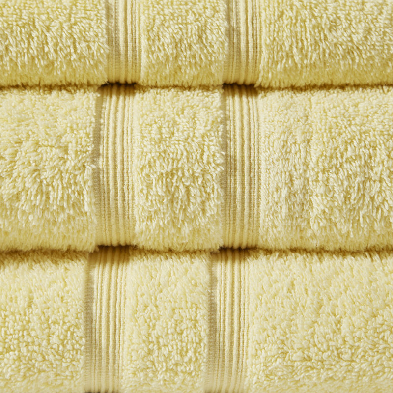 100% Turkish Cotton 6 Piece Towel Set, Yellow
