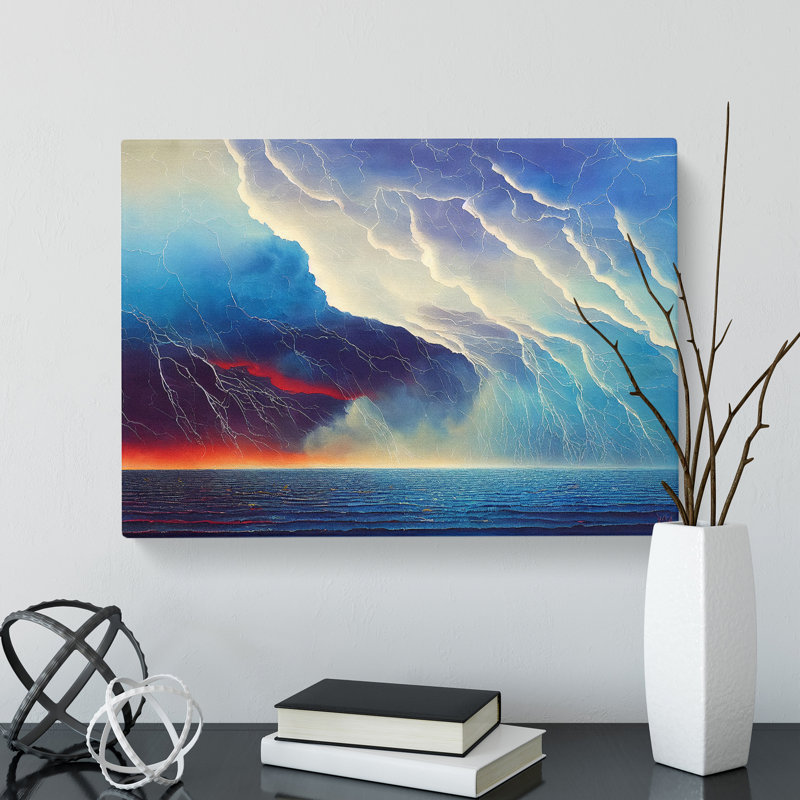 Compelling Thunderstorm - Wrapped Canvas, 50cm H x 76cm W x 3cm D