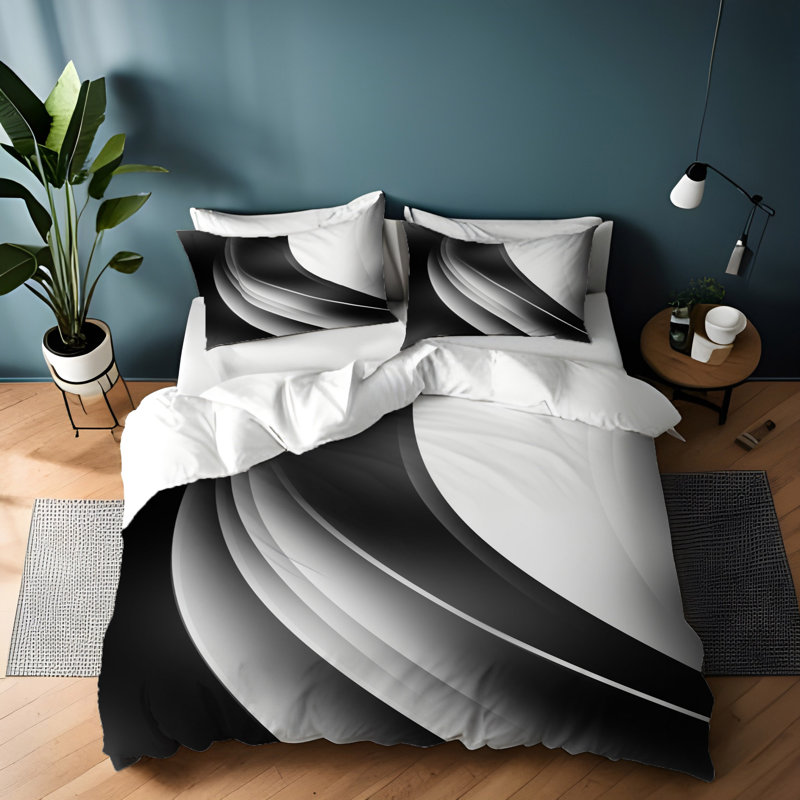 Polyester Duvet Cover, Twin Duvet Cover + 1 Queen Sham