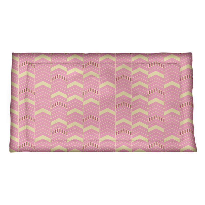 Taie décorative Rhonda, Très grand, Microfibre, Jaune-rouge / rose