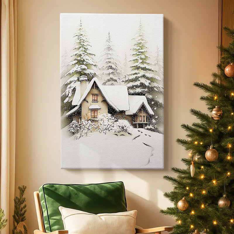 Silver Evergreen Parish-Premium Gallery Wrapped Canvas, 36" H x 24" W