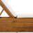 Acacia Wood Chaise Lounge With 2-Fold Thin Cushion - Teak Finish Outdoor Recliner With Water-Repellent Cushion, 79.6" L X 29" W, 300 Lbs-788045392