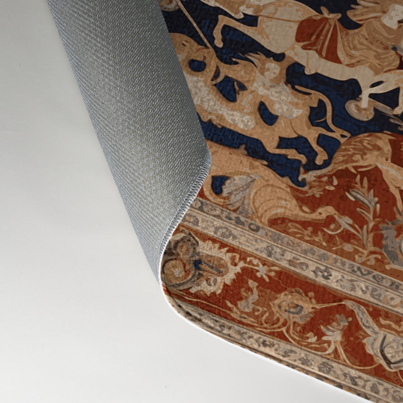 Tapis d'intérieur et d'extérieur brun Persian, Rectangle 9 pi x 12 pi