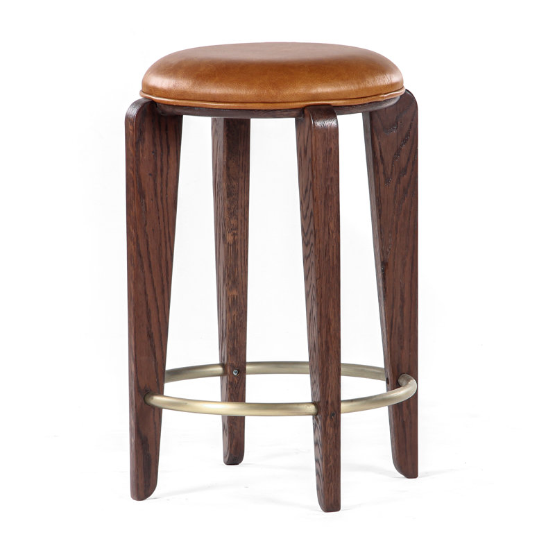 Tabouret de comptoir Delano Quattro, Boue brune