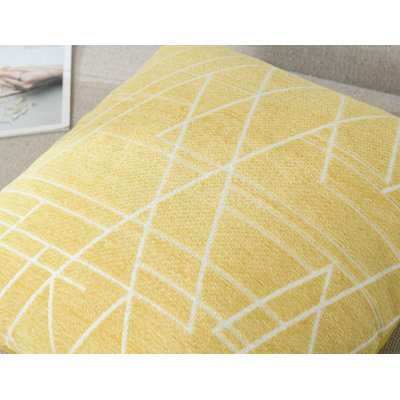 Geometric Pattern Modern Chenille Jacquard Pillow Cover