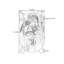 Armoire de rangement en bois massif Abstract Art
