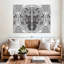 «Black Damask», reproduction sur toile-93060450
