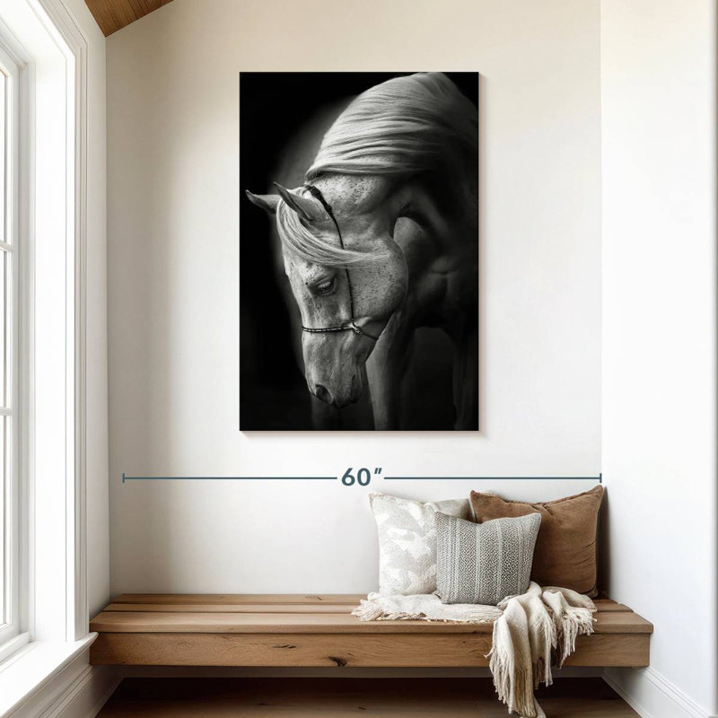 Brampt Pure White Stallion, 45" H x 30" W