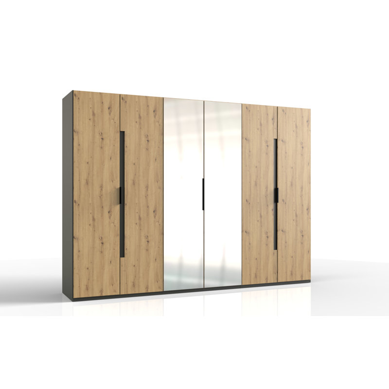 Melvin 6 Door Manufactured Wood Wardrobe