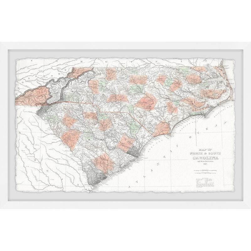 « spot map »-cadre photo imprimé sur papier, H 30 po x l 45 po x P 1,5 po