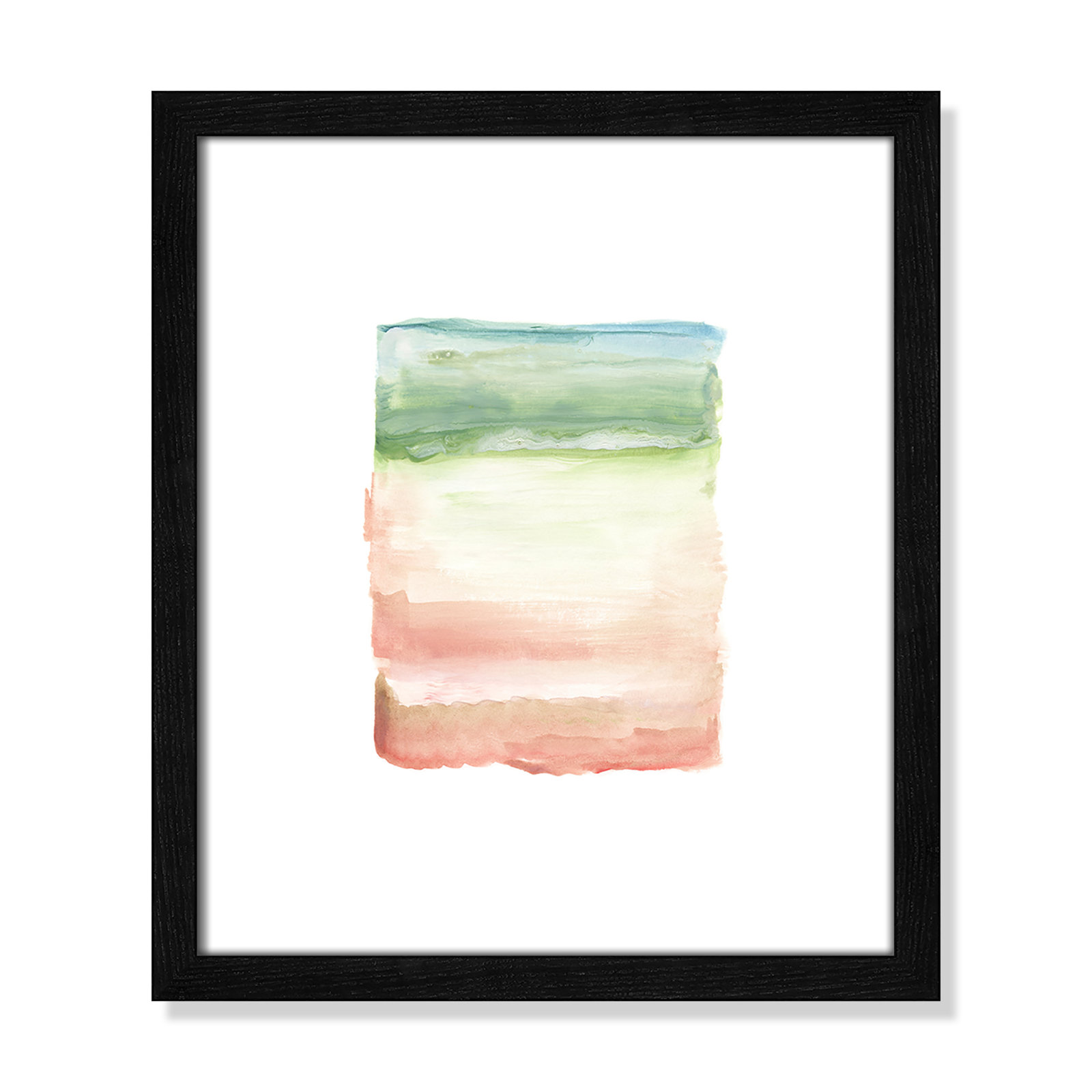 Nabi "Skye I" Print, 15" H x 13" W x 0.75" D, Black Framed Paper