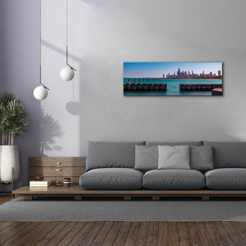 «Chicago Fall» par Epic Portfolio, art mural sur toile, 60 po x 20 po