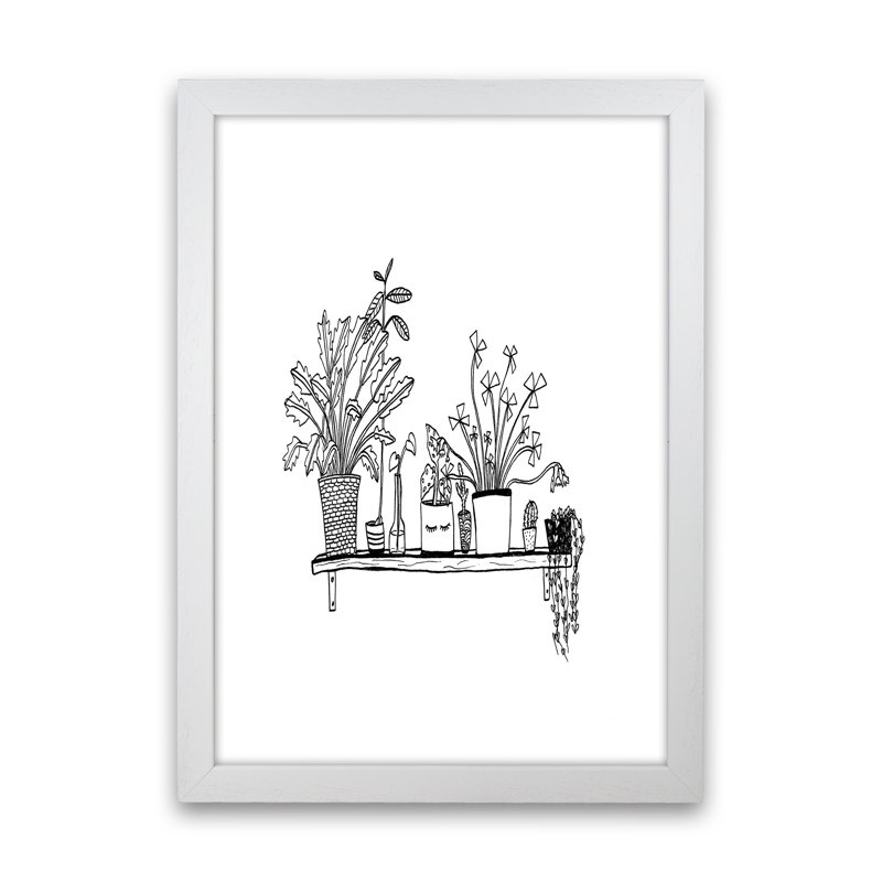 Plant Shelfie by Carissa Tanton - Print, White Framed, 63cm H x 46cm W x 3cm D