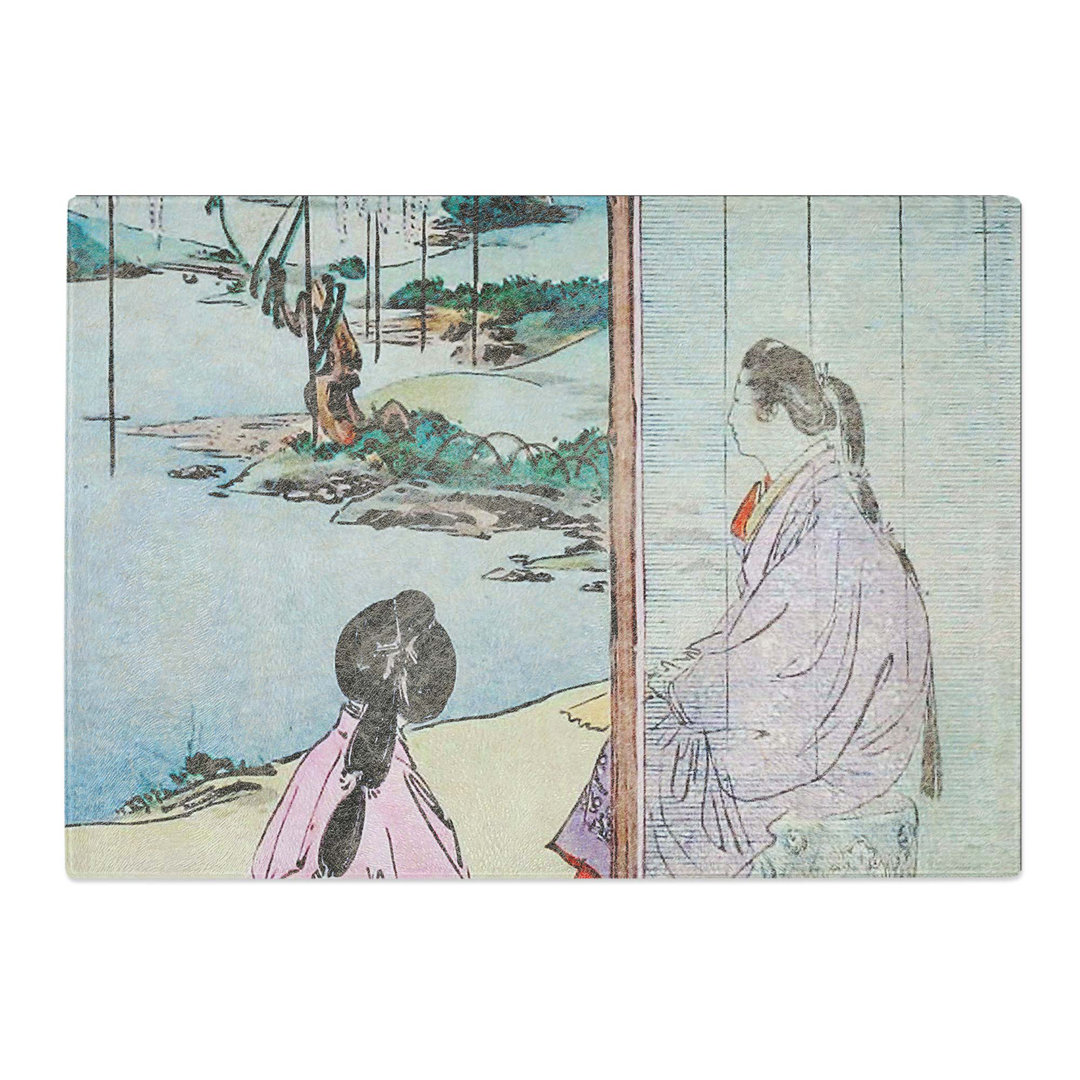 Tempered Glass View of the Wisteria Tree Chopping Board