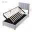 Lit plateforme tapissier avec système de rangement hydraulique