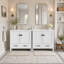 Bathroom Vanity with Ceramic Sink, Soft-Close Doors, Storage Shelves and Divided Drawer