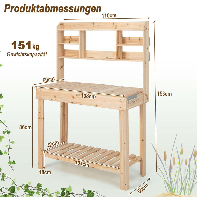 Wood Potting Bench