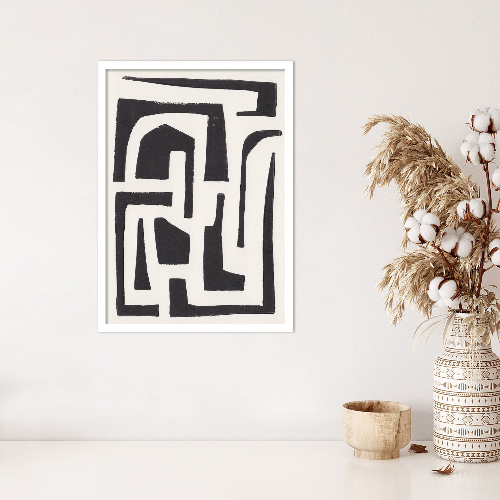 Neighborhood Print by Alisa Galitsyna, White, 25" H x 18" W x 1" D