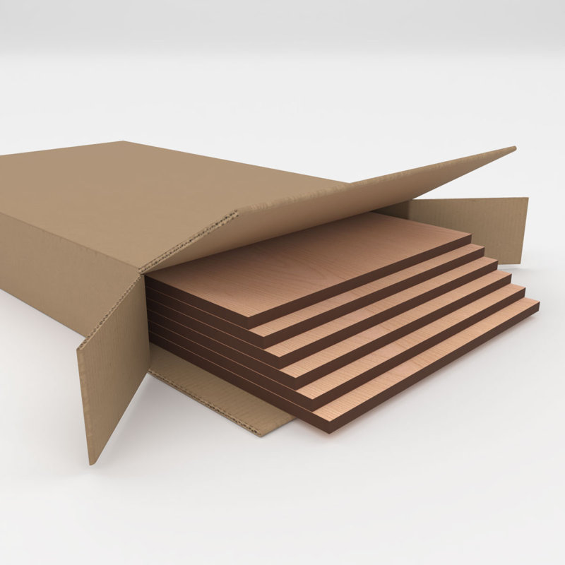 Planches en bois, H 7,75 po x l 7,75 po x P 0,25 po, Aulne