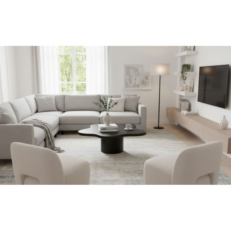 Grande table basse noire Daniel
