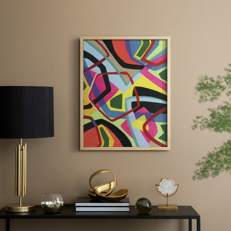 Impression encadrée Bold Shape Shift II - bois massif, H 11 po x l 9 po
