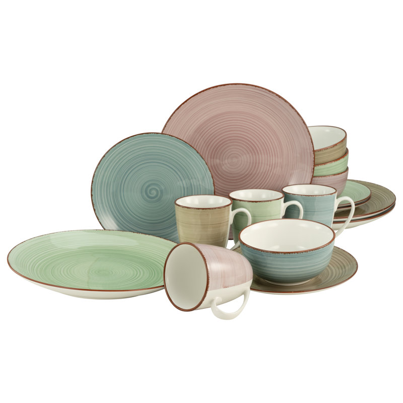 SAMBA 16 Piece Bone China Dinnerware Set, Service for 4
