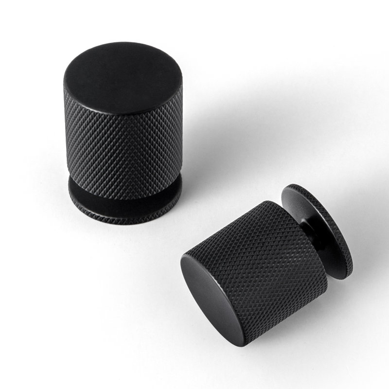 1'' Diameter Cylindrical Knob Multipack, Black