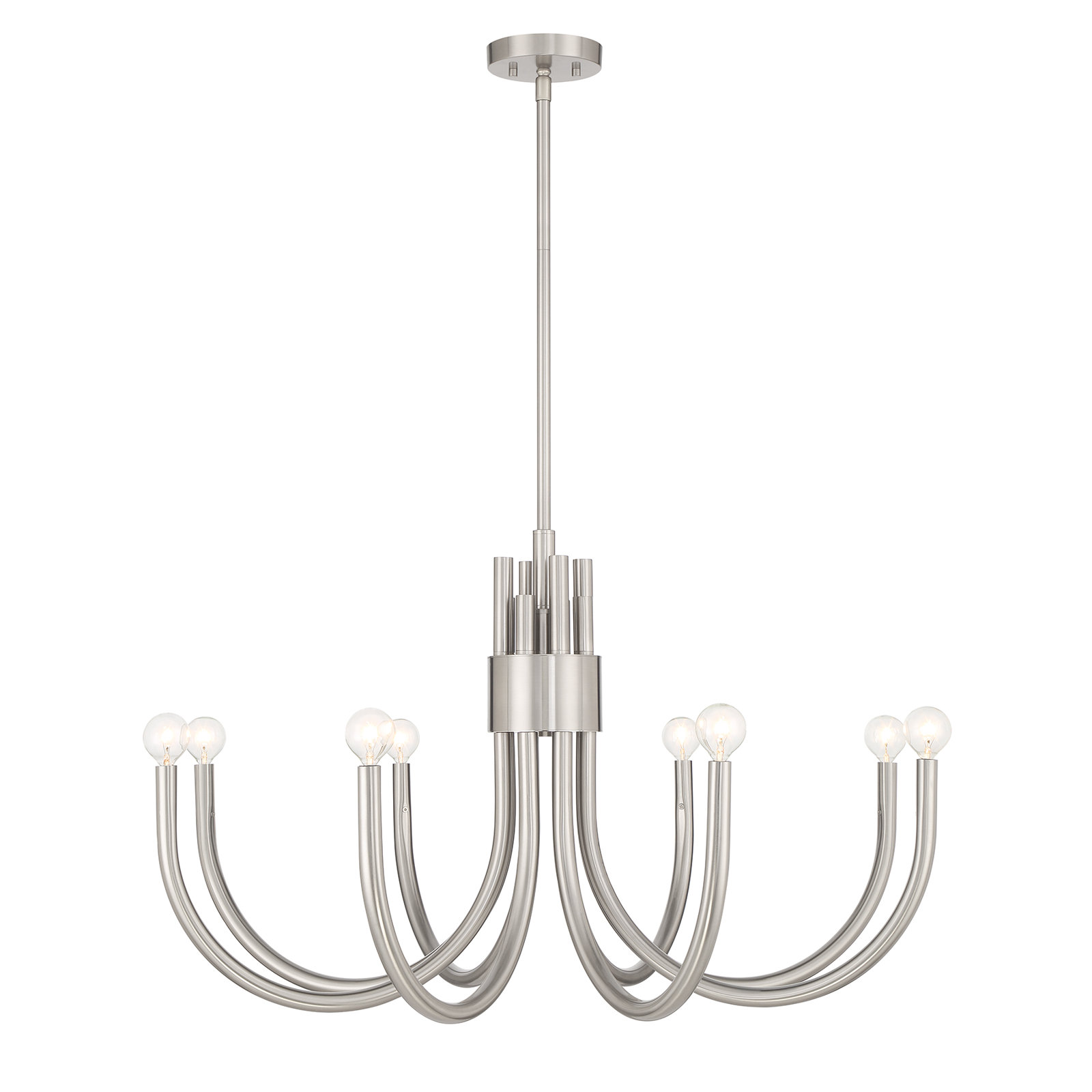 Sorrento 8-Light Chandelier, Satin Nickel
