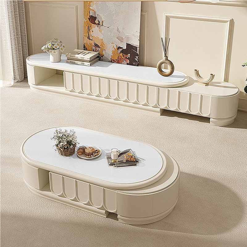Table basse escamotable de style français
