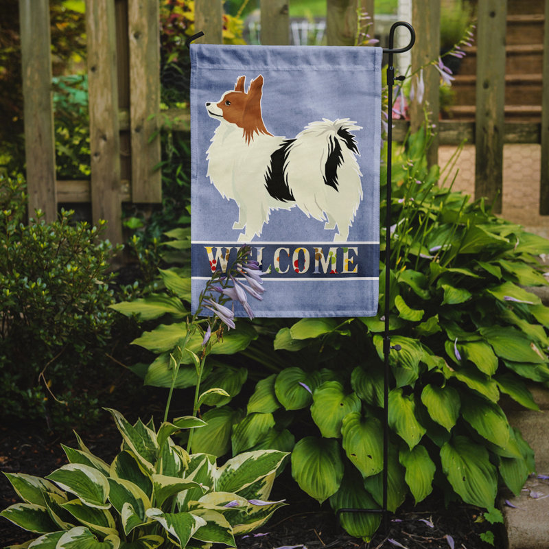Drapeau impérial Shih Tzu Welcome Garden taille 9EC59815D20042D399EE9FCE8498D299, Épagneul nain continental papillon noir