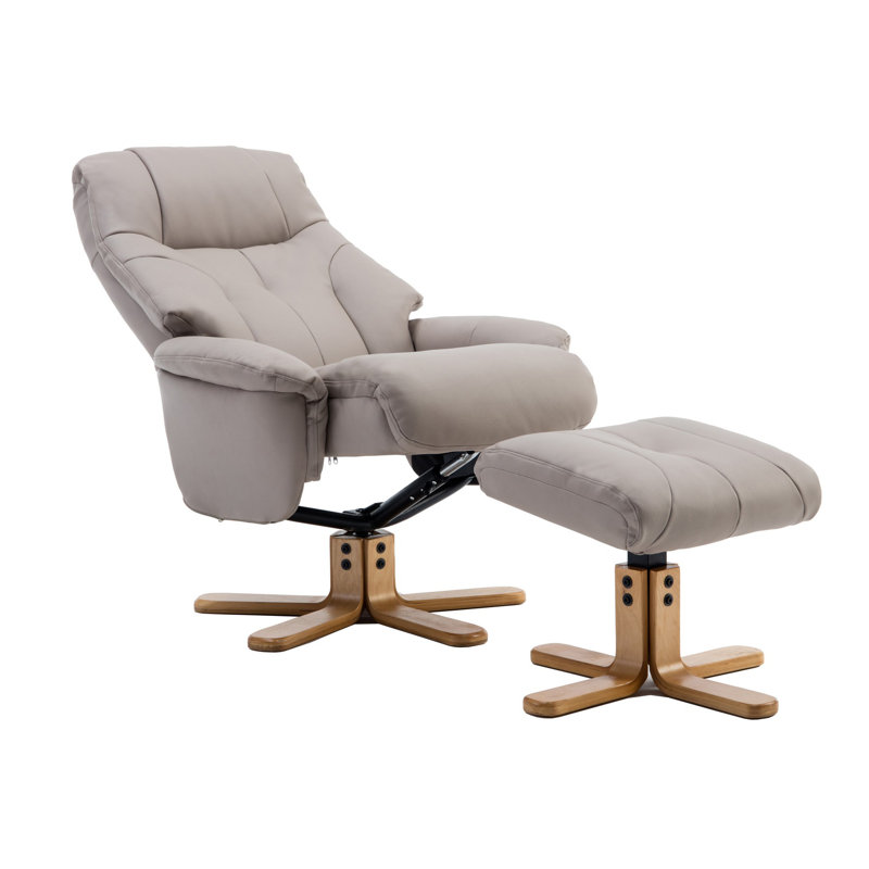 Billings 80cm Wide Swivel Standard Recliner, Pebble