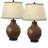Venezia 28" Coffee Brushstrokes Glass Table Lamp