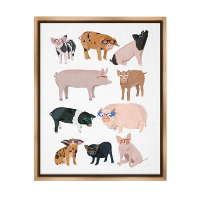 " Hipster Pigs in Glasses " Print