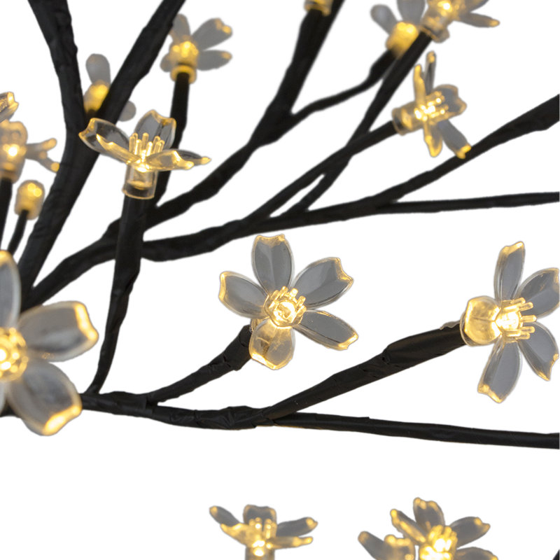 Arbre artificiel japonais 25 "pré-éclairé Sakura Blossom, Blanc chaud