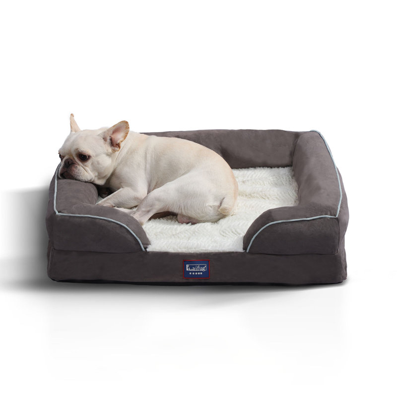 Orthopedic Memory Foam Suede Pet Bed, Extra Small (28'' W x 23'' D x 7'' H)